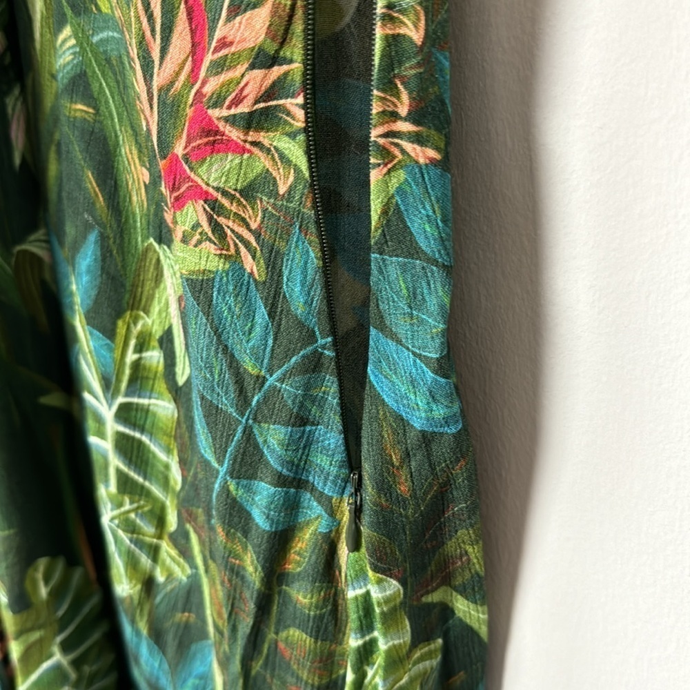 Farm Rio For Anthropologie Foliage Jungle Cutout Cover Up Maxi Dress. Size XL. - Picture 5 of 12